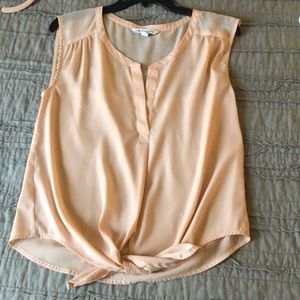Pink shear tank top